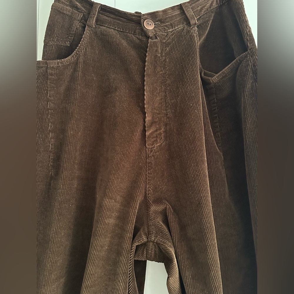 Cordera Corduroy Baggy Pants - Size 1, Brown - Picture 4 of 7